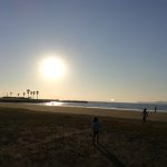 夕日の沈む海